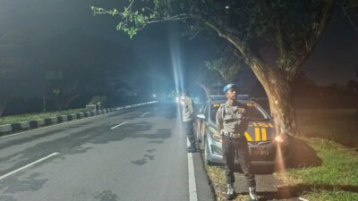 Tingkatkan Keamanan, Polsek Kediri Patroli Bypass BIL Antisipasi Kejahatan
