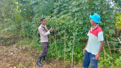Bhabinkamtibmas Desa Rumak Aktif Edukasi Warga Soal Swasembada Pangan