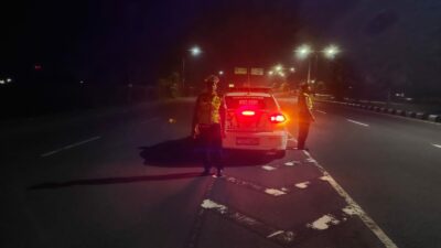 Satlantas Lombok Barat Antisipasi Kejahatan Malam di By Pass BIL 2
